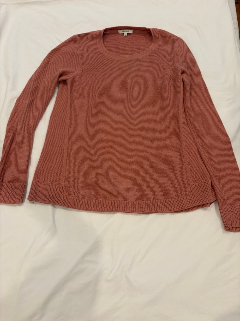 Madewell Rose Crewneck Knit Sweater women’s small